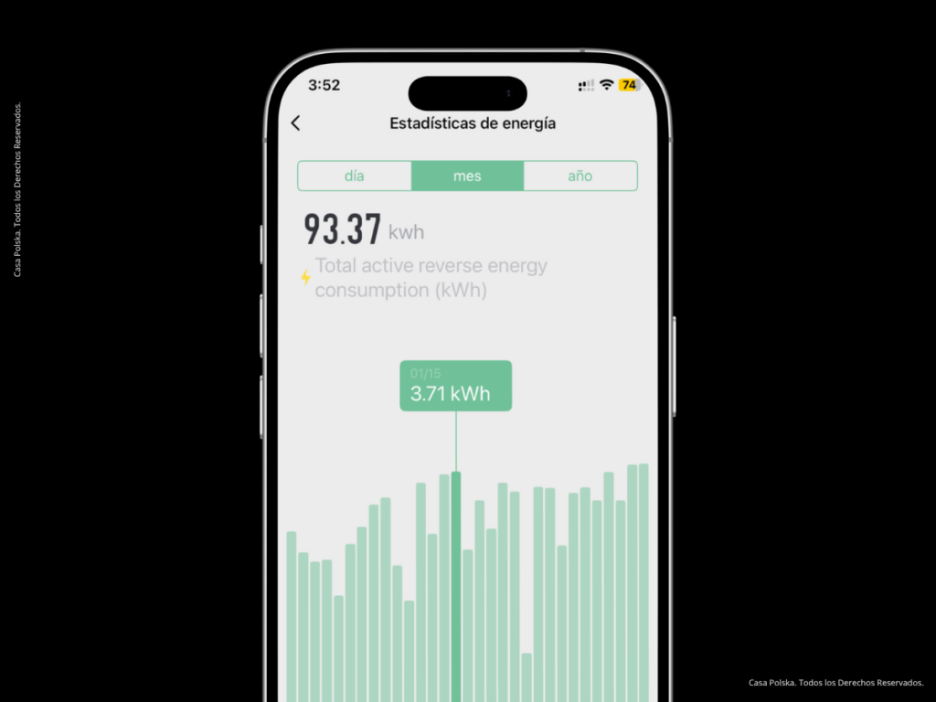 Generación de energía durante el mes de enero de 2025

La imagen anterior proviene de un medidor bidireccional que registra la cantidad de energía que genera mi sistema solar por día, mes y año a través de la aplicación Smarlife.