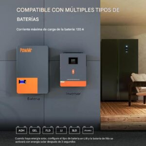 Un inversor puede cumplir diferentes funciones dentro de un sistema solar. Puede ser un inversor directo, que transforma únicamente la energía almacenada en las baterías, o un inversor híbrido, capaz de combinar la energía solar con la electricidad de la red pública. De esta manera, el inversor híbrido permite optimizar el consumo y reducir la factura de luz, ya que gestiona inteligentemente ambas fuentes de energía.