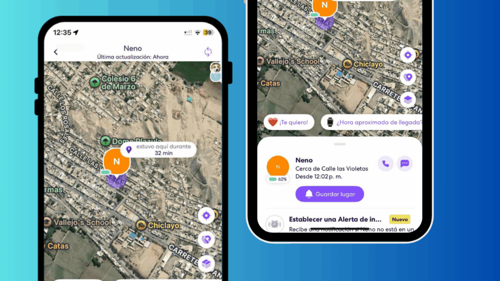 Con la app life360 puedes ver a todos tus miembros que conforman tu circulo en donde se encuentran, en tiempo real y con movimiento real. Entre todas las app que existen, esta es la mejor que se destaca.