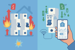 Los breakers inteligentes, a diferencia de los tradicionales, ofrecen protecciones avanzadas (como contra sobretensión y fugas de corriente) y permiten monitorear el consumo en tiempo real mediante una app. Aunque su costo es mayor, se presenta como una inversión recomendable para la seguridad y eficiencia energética del hogar.