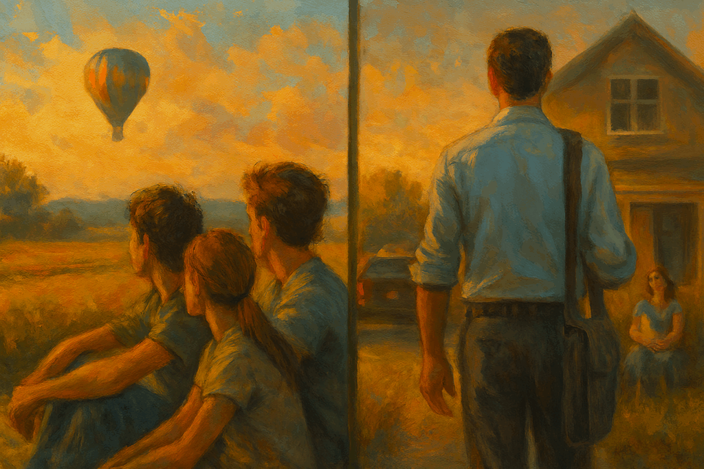El autor reflexiona sobre la brecha entre los sueños juveniles y la realidad adulta. Recuerda cómo él y sus compañeros de clase observaban vehículos pasar, imaginando vidas de libertad y viajes, haciendo promesas que con el tiempo quedaron olvidadas al enfrentar "la realidad de pisar tierra firme".